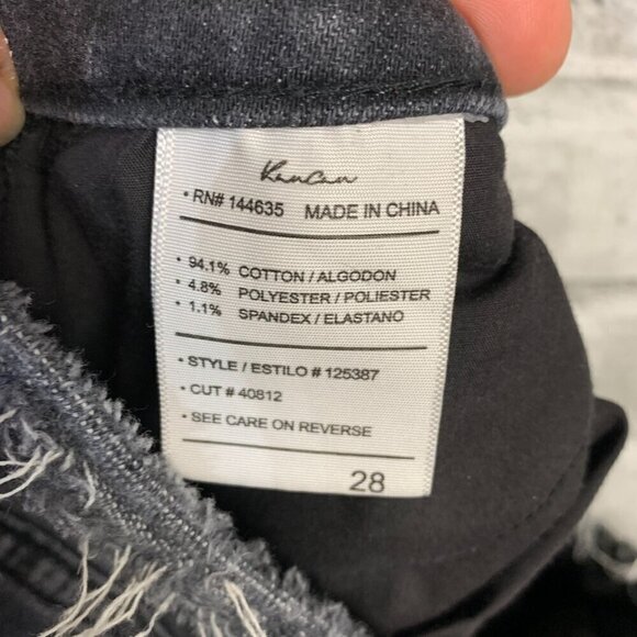 KanCan Ankle Fray Washed Faded Black Mid Rise Ankle Jeans - Picture 8 of 10